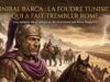 Hannibal Barca : La Foudre Tunisienne qui a fait trembler Rome et Humilié l’Empire Colonial Avant l’Heure Illustration épique de Hannibal Barca et son armée traversant les Alpes avec des éléphants de guerre