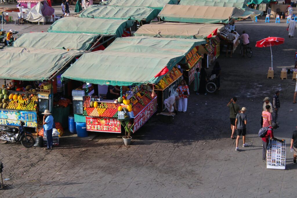 Gulf royal family visiting Moroccan marketplace