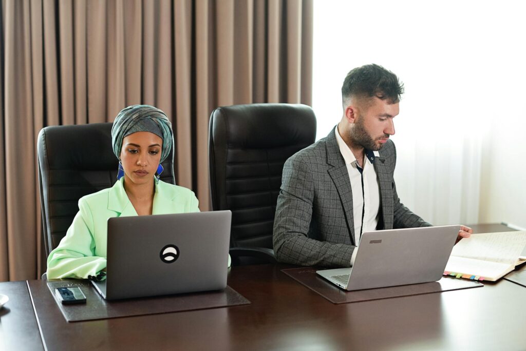 Businessman working in Morocco or Tunisia office