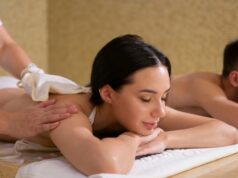 La nouvelle collection du spa Alaena en duo : un moment de détente unique Couple dans une oasis de luxe en train de reposer après un moment de détente unique au spa Alaena en duo