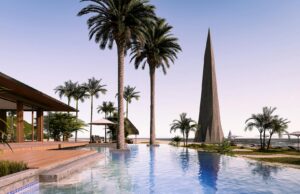 Le NINE Lifestyle Experience : Un Joyau Nouveau dans l’Hôtellerie Tunisienne qui Rédéfinit le Luxe Hôtelier Luxurious NINE Lifestyle Experience resort in Gammarth, Tunisia with modern architecture and lush greenery