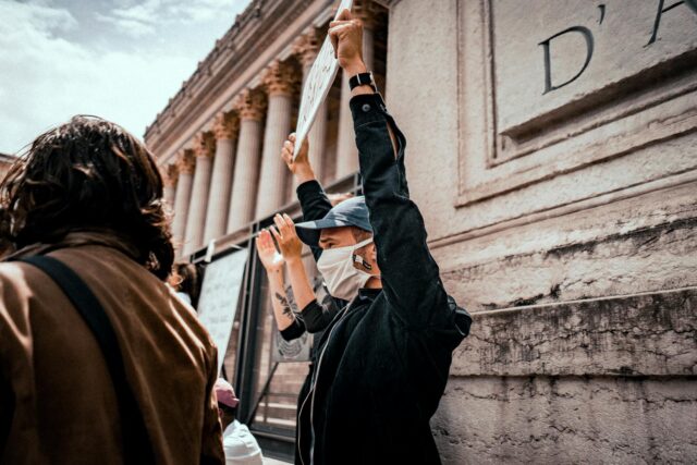 Protest in Perpignan city square over Covid-19 cases linked to travel to Maghreb countries