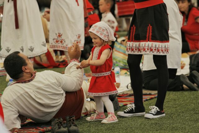 Cap-Verdean family exploring cultural festival