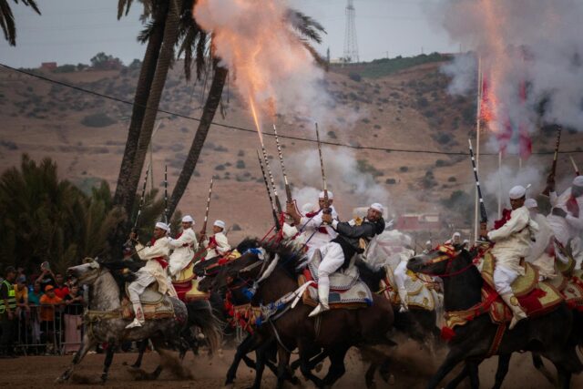 Family gathering for Aid el-Kebir festival in Morocco with traditional rituals and sacrifices