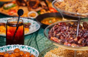 Ramadan Table 2026: Gourmet Ideas from Entrée to Dessert Gourmet Ramadan table with Moroccan and Algerian dishes, including appetizers, main courses, and desserts
