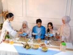 20 recettes végétariennes et veganes pour célébrer le Ramadan Family enjoying vegetarian and vegan Ramadan dishes with traditional Maghrebian aromas and colors