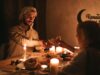 Récréations maghrébines pour Ramadan : la chorba frik traditionnelle Famille algérienne buvant chorba frik authentique à Ramadan