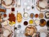 Recettes traditionnelles pour le Ramadan 2026 : une sélection de 50 recettes Traditional Ramadan dishes spread out on a table, featuring a bowl of tender wheat porridge