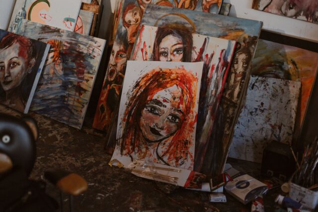 Zahira Tigtate Amazigh art exhibition at Centre Culturel CBF de Drancy