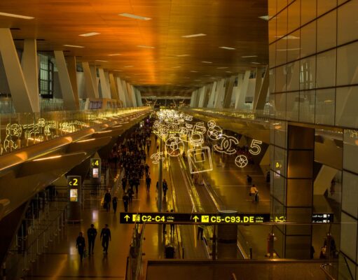 Les MRE augmentent les arrivées au Maroc : détails et analyse Crowded airport with passengers arriving in Marrakech, Morocco