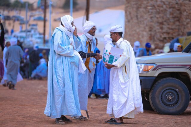 group of people of different nationalities from North Africa discussing language usage