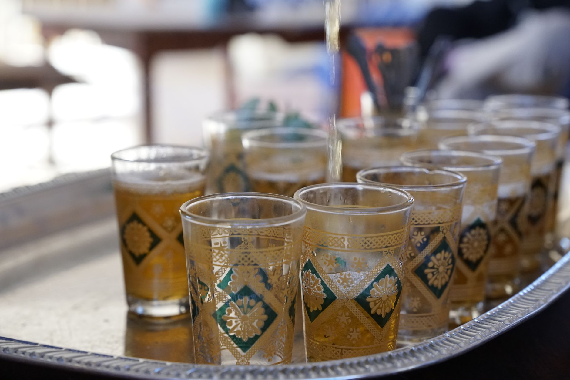 Moroccan tea ceremony at Royal Mansour hotel in Casablanca