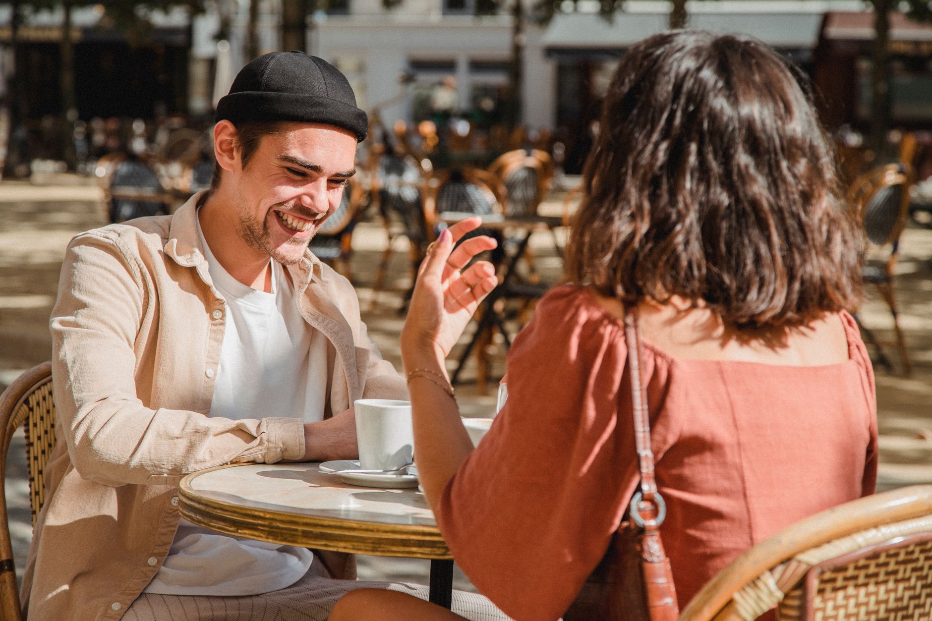 Ex-Tradwives at a café discussing traditional marriage